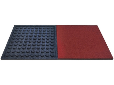 Резиновая плитка Ideal Standart 500х500 (15-60 мм) с рельефным основанием,  зеленый. Купить с укладкой в Костроме | Компания «Резиновые покрытия»